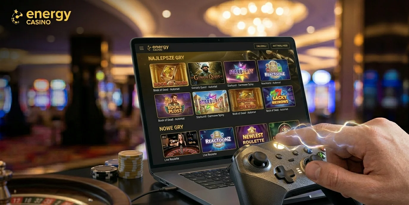 Biblioteka slotów Energy Casino z popularnymi tytułami Pragmatic Play i NetEnt