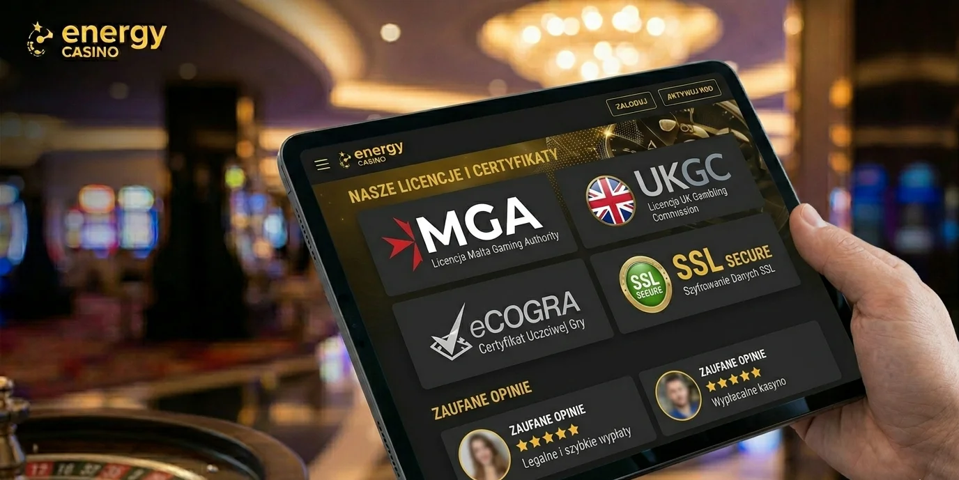 Licencje Malta Gaming Authority i UK Gambling Commission posiadane przez Energy Casino