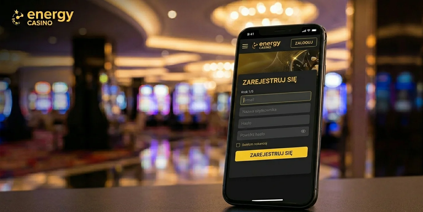 Pełnoekranowa wersja rejestracji w aplikacji Energy Casino